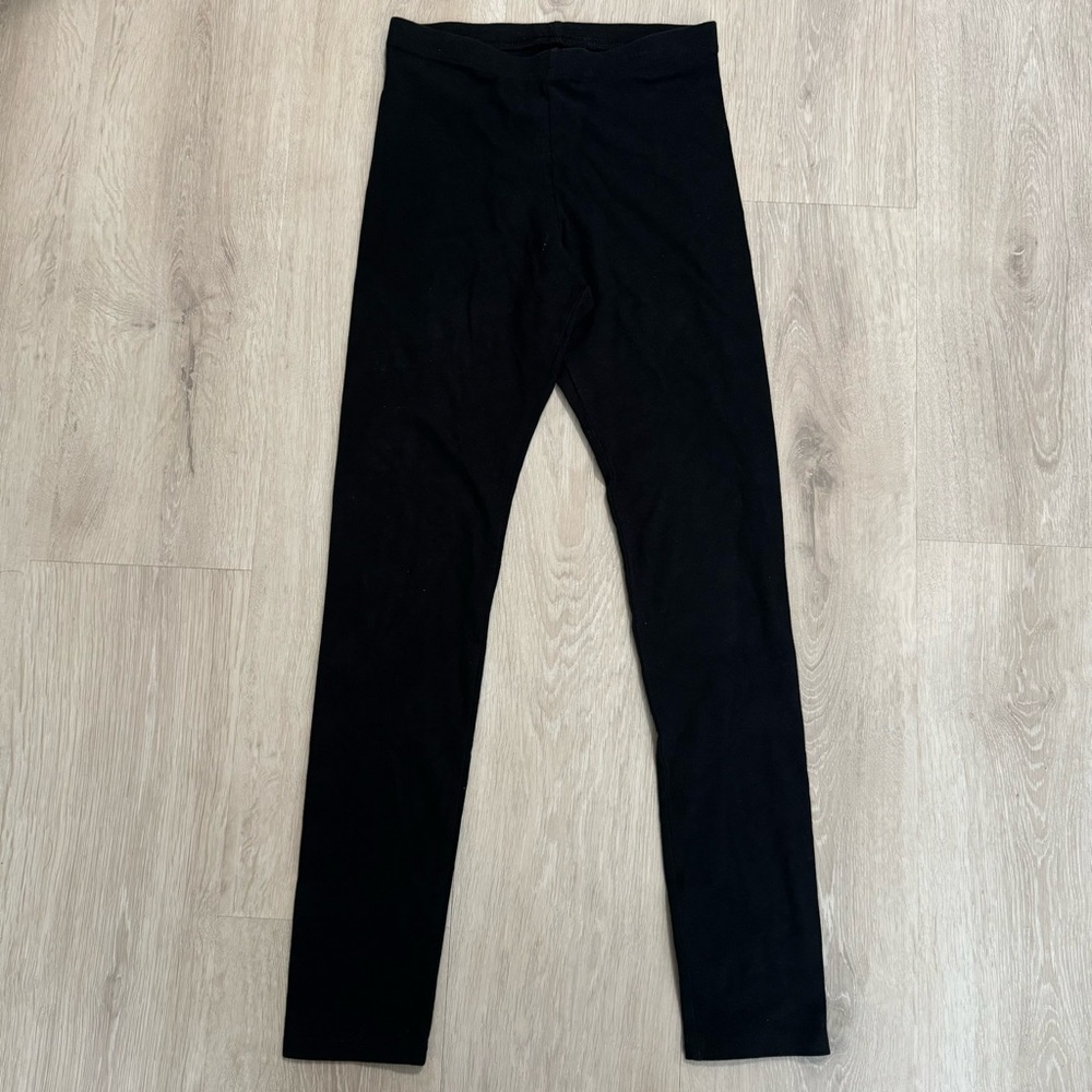 Kids Old Navy Girls Black Cotton Stretch Leggings Pants XL 14/16